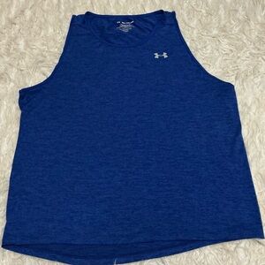 Under Armour Royal Blue Athletic Tank with Silver Logo
